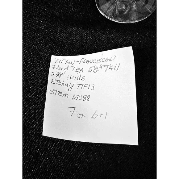 Set of 6 Tiffin-Franciscan Iced Tea Goblets Rose Etching TIF13 15088 Stem 5.25in - Picture 8 of 13